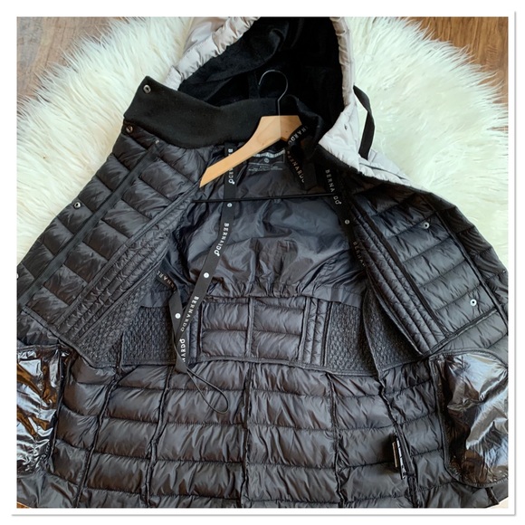 Bernardo Packable Puffer Jacket Light Gray Black Size Small - Picture 3 of 12